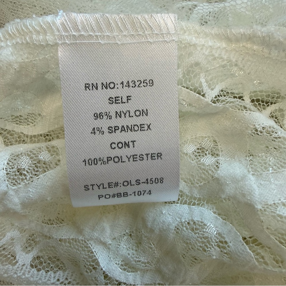 Origami | White Lace Duster Cardigan Sheer Lace Hi Lo Hem Boho Western Sz Small - Picture 7 of 8
